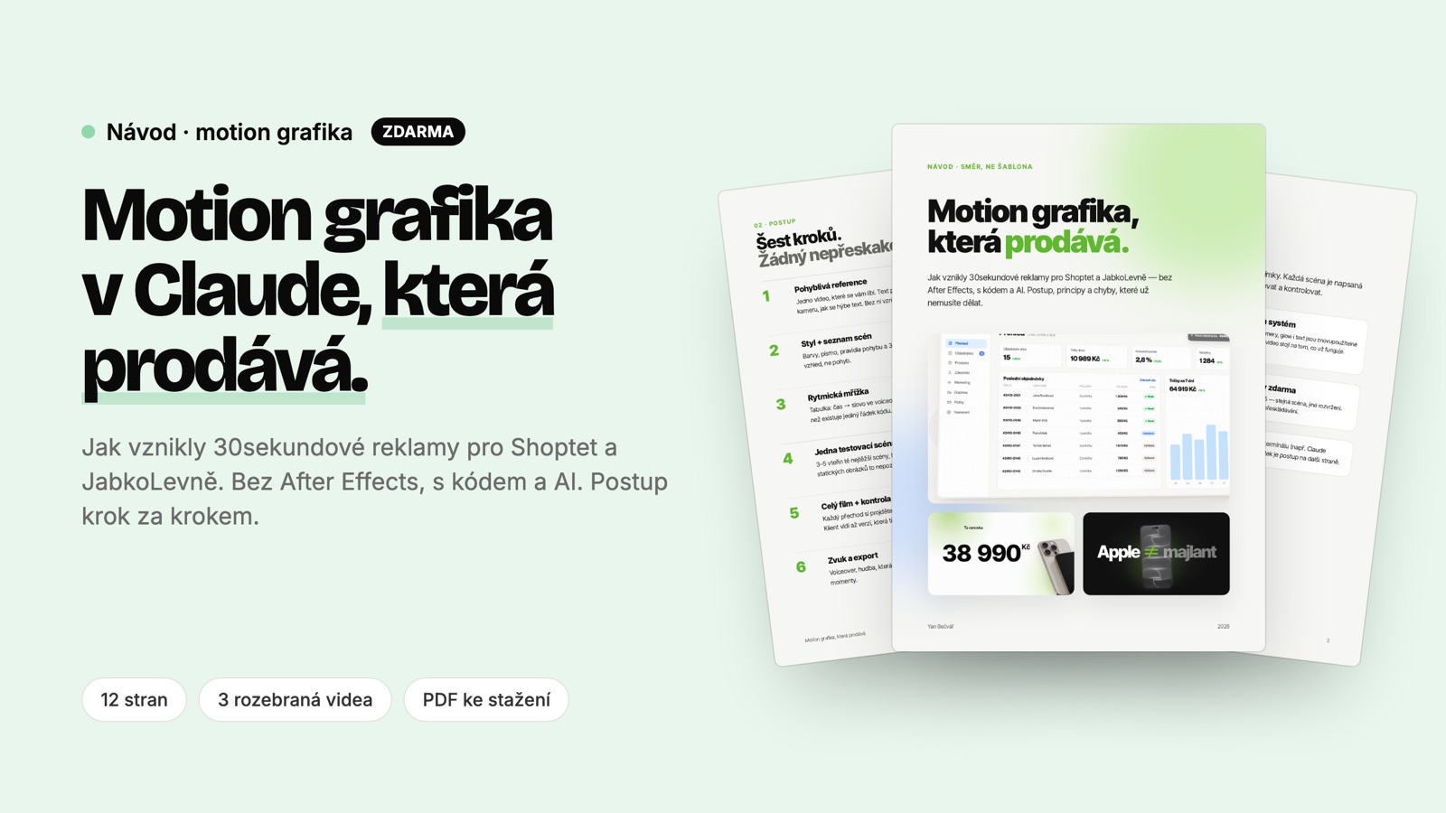 Motion grafika v Claude